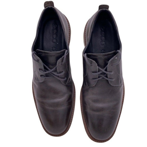 Ecco Shoes Men's 12-12.5 EU 46 Brown Leather Comfort Lace Up Loafer - Picture 8 of 8